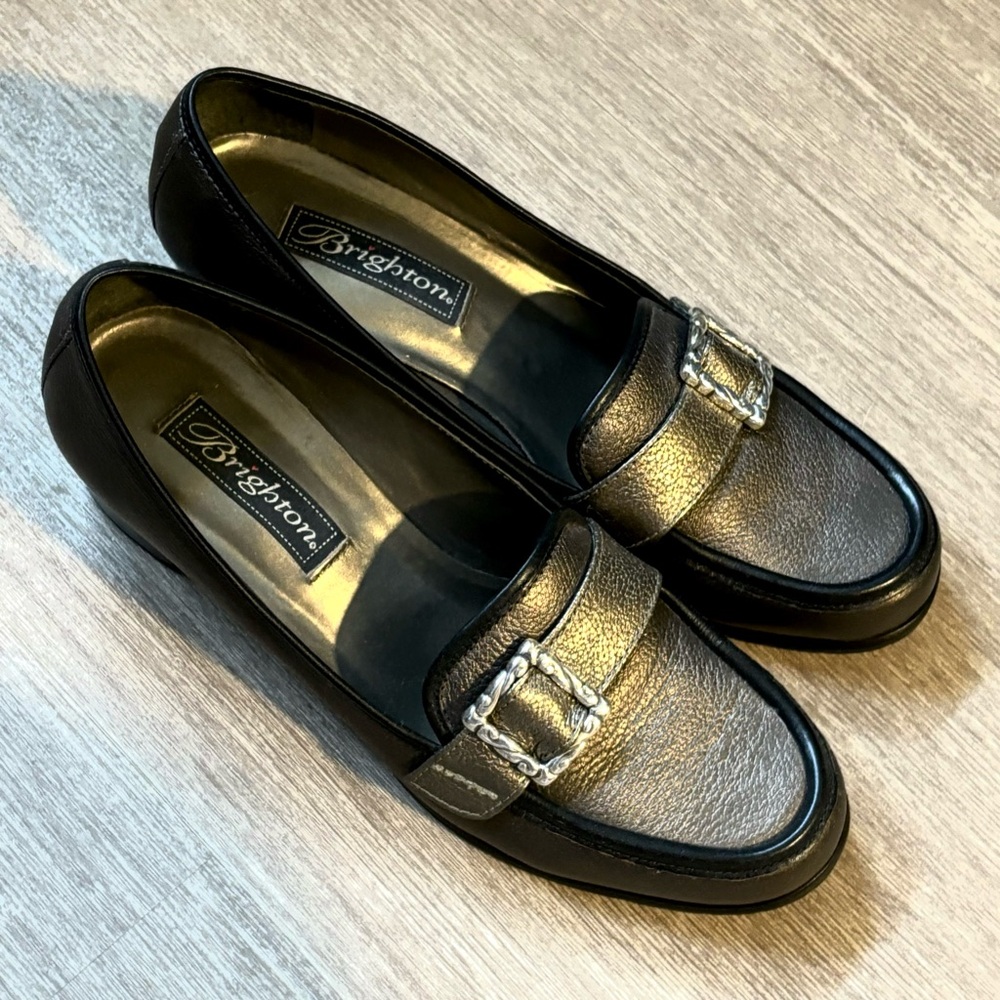 Brighton Bronze and Silver Loafers